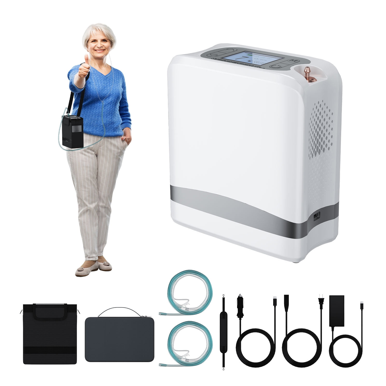 1 7LOxygen&generator Tube &filters     th Accessories  with bag  Quiet All Age Use  Concentrator de oxigeno for Travel use 3 3       T1006s
