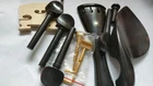 1 Set VIOLA Ebony Parts Including The Chin Rest Clamp and Bridge 50mm Tail Gut