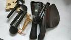 1 Set VIOLA Ebony Parts Including The Chin Rest Clamp and Bridge 50mm Tail Gut