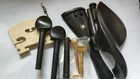 1 Set VIOLA Ebony Parts Including The Chin Rest Clamp and Bridge 50mm Tail Gut