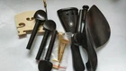 1 Set VIOLA Ebony Parts Including The Chin Rest Clamp and Bridge 50mm Tail Gut