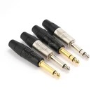 1pcs NEUTRIK REAN Jack 6 35mm Plug Stereo Mono TRS TS Audio Connector RP3C RP2C