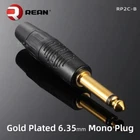 1pcs NEUTRIK REAN Jack 6 35mm Plug Stereo Mono TRS TS Audio Connector RP3C RP2C