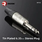 1pcs NEUTRIK REAN Jack 6 35mm Plug Stereo Mono TRS TS Audio Connector RP3C RP2C