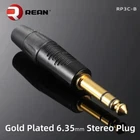 1pcs NEUTRIK REAN Jack 6 35mm Plug Stereo Mono TRS TS Audio Connector RP3C RP2C