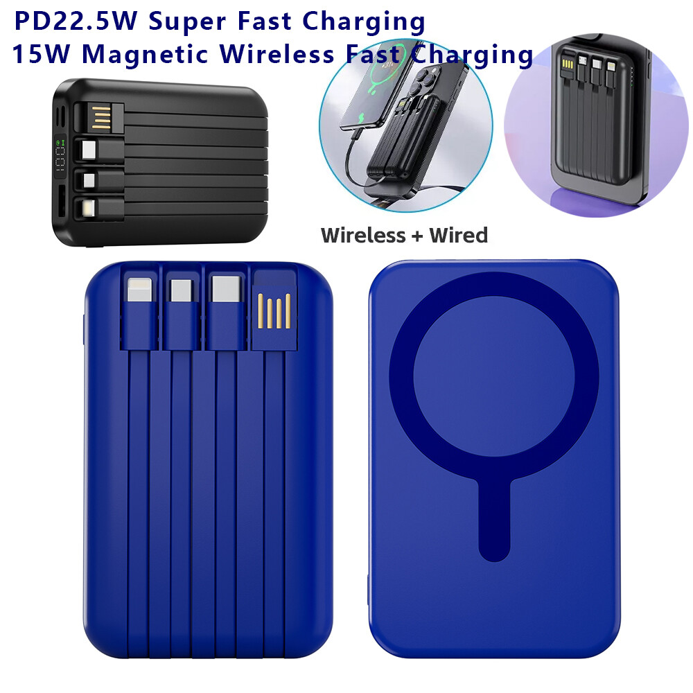 20000mAh Wireless Magnetic Power Bank Compatible with iPhone 15/14/13/12 Pro Max