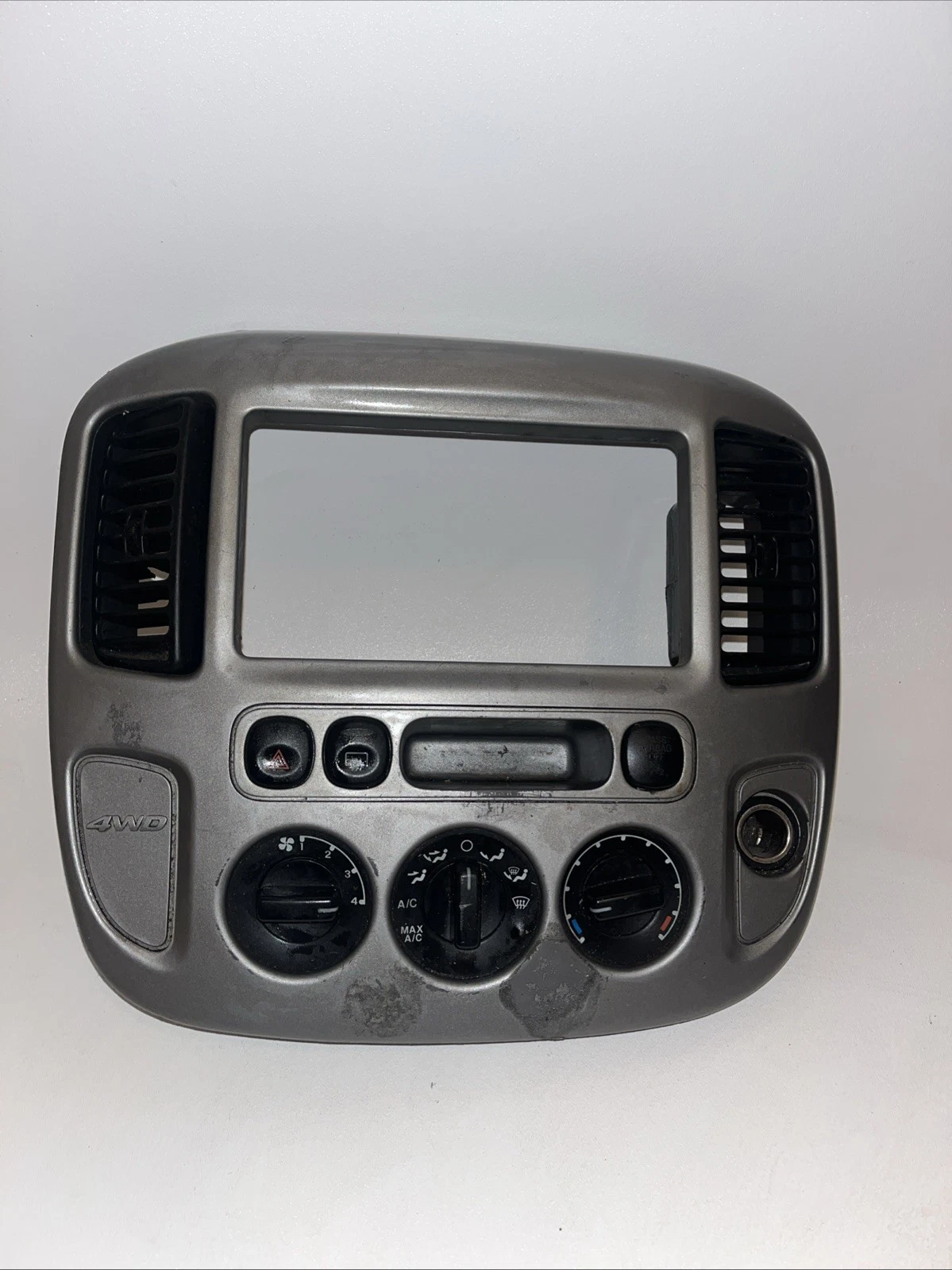 2005 2007 Ford Escape Radio Trim Bezel Dash Center Console Silver OEM Panel
