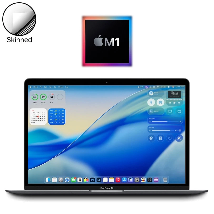 MacBook Air Apple M1 2020 de 13,3", SSD de 8 GB/128 GB (gris/con revestimiento) A2337 - con garantía