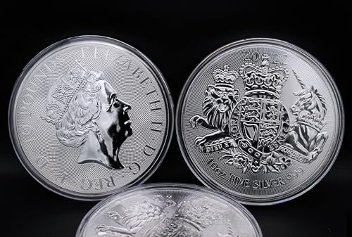 2022-10 oz Silver British Royal Arms Coin Brilliant Uncirculated with Certificate of Authenticity £10 Seller BU