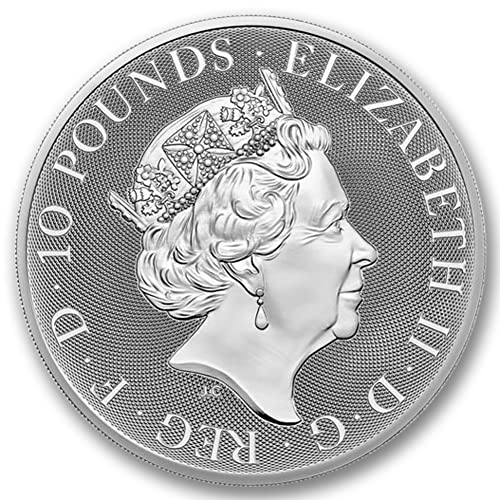 2022-10 oz Silver British Royal Arms Coin Brilliant Uncirculated with Certificate of Authenticity £10 Seller BU