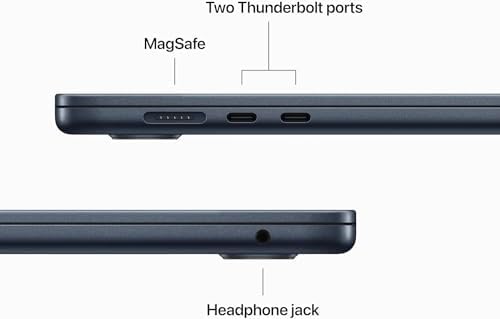 2023 Apple MacBook Air with Apple M2 Chip with 8 Core CPU/10 Core GPU  15 inch  8GB RAM  512GB SSD Storage   QWERTY English  Midnight  Renewed 