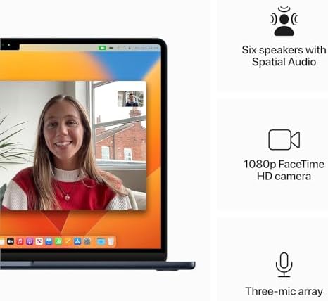 2023 Apple MacBook Air with Apple M2 Chip with 8 Core CPU/10 Core GPU  15 inch  16GB RAM  512GB SSD Storage   QWERTY English  Midnight  Renewed 