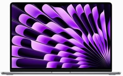 2023 Apple MacBook Air con chip Apple M2 con CPU de 8 núcleos/GPU de 10 núcleos (15 pulgadas, 8 GB de RAM, 256 GB de almacenamiento SSD) (QWERTY inglés) Medianoche (Reacondicionado)