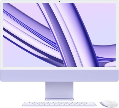 2023 Apple iMac with Apple M3 chip with 8 core CPU  24 inch  16GB RAM  512GB SSD Storage   QWERTY English  Blue  Renewed 