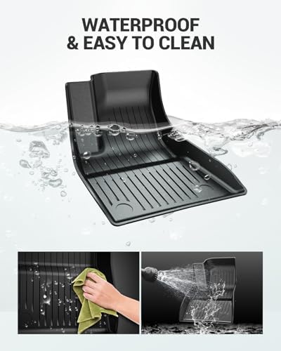 2024 2025 2026 Tesla Model 3 Floor Mats All Weather Full Set Made by SEALIGHT  Custom Fit for Model 3 Highland  Premium TPE Floor Liners  Waterproof  Anti Slip & Easy to Clean Car Mats