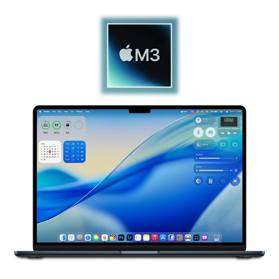 2024 Apple M3 MacBook Air 13 6" 8GB/256GB SSD    Midnight  A3113 w/Warranty