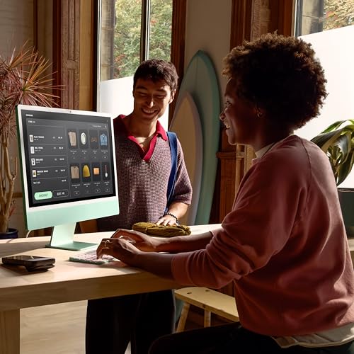 2024 Apple iMac with Apple M4  24 inch  16GB RAM  256GB SSD Storage  Blue  Renewed 