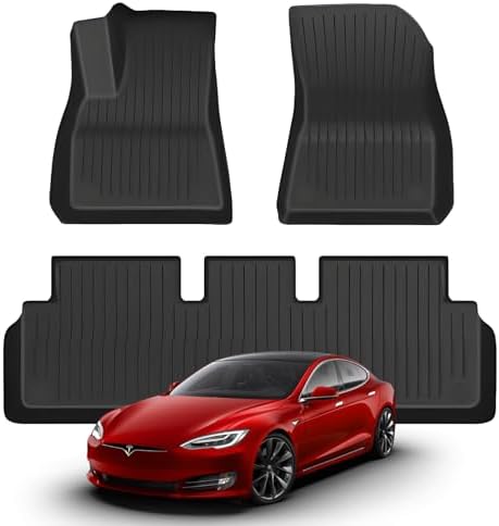 2025 Floor Mats for Tesla Model 3 Highland 2024 2025 Accessories 3PCS TPE All Weather Foot Mats Custom Fit Waterproof Anti Slip Pads