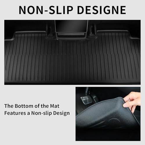 2025 Floor Mats for Tesla Model 3 Highland 2024 2025 Accessories 3PCS TPE All Weather Foot Mats Custom Fit Waterproof Anti Slip Pads