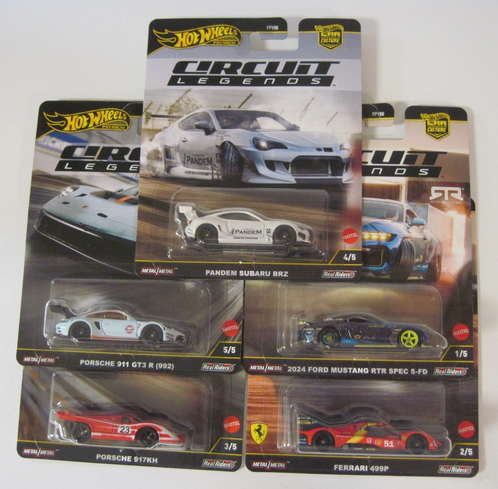 2025 Hot Wheels Car Culture Circuit Legends K Case Set of 5