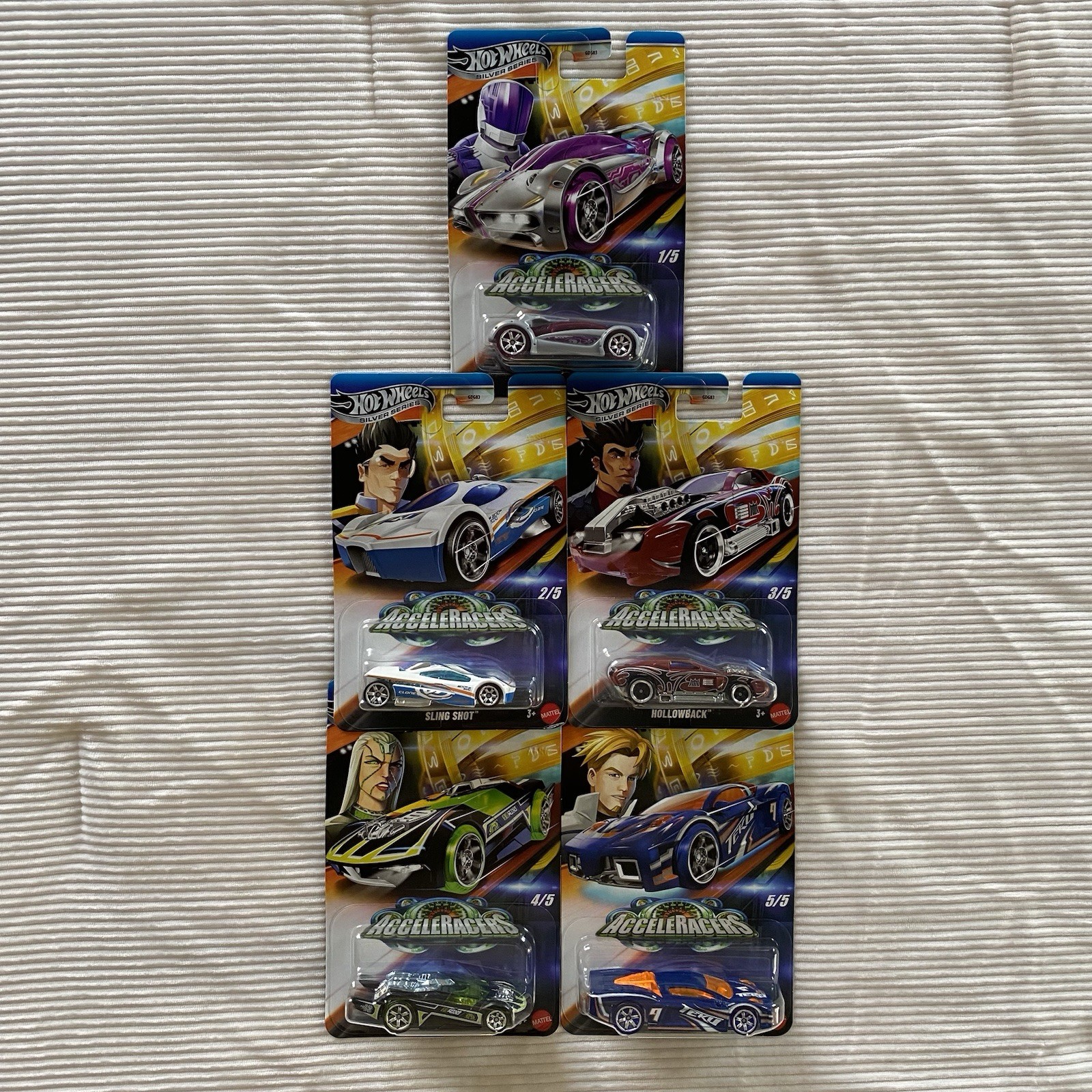2025 Hot Wheels Silver Series AcceleRacers Walmart Exclusive Complete Set Of 5