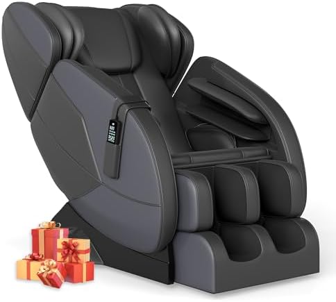 Silla de masaje reclinable 2025, espalda baja con calefacción de pantorrilla, masaje de bolsa de aire de cuerpo completo, gravedad cero de un toque, rodillo de pie y Bluetooth, aplicación en