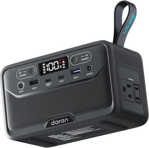 2026 Portable Power Station 28000mAh LiFePO4 Battery  Solar Power Bank with AC Outlet 100W/110V  USB C PD Two Way Fast Charging Small Generator for Laptop  Camping  Home  Office  TSA Approved