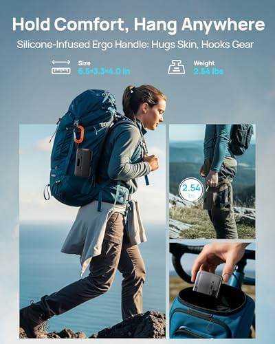 2026 Portable Power Station 28000mAh LiFePO4 Battery  Solar Power Bank with AC Outlet 100W/110V  USB C PD Two Way Fast Charging Small Generator for Laptop  Camping  Home  Office  TSA Approved