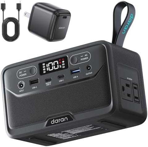 2026 Portable Power Station 28000mAh LiFePO4 Battery  Solar Power Bank with AC Outlet 100W/110V  USB C PD Two Way Fast Charging Small Generator for Laptop  Camping  Home  Office  TSA Approved