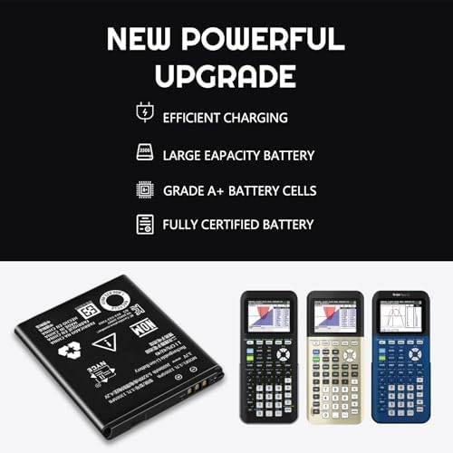 2026 Upgraded Replacement Battery for Texas Instruments TI 84 Plus CE TI Nspire CX CX II TI Nspire CX CAS CX CAS II  Part No 3 7L1200SPB/N P11P35 11 N01 3 7V 1600mAh 2PC