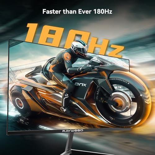 24 inch Flat Gaming Monitor Full HD 1920x1080  180Hz 1ms  Adaptive Sync  Eye Care Technology HDMI  DisplayPort  HDMI 1/DP 1/USB 1  3 Side Virtually Borderless Design Support Wall Mount Install