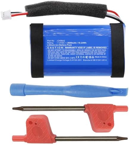 2600mAh C406A2  C406A2 2 Battery Replacement Compatible with Marshall Emberton Portable Bluetooth Speaker