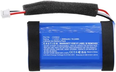 2600mAh C406A2  C406A2 2 Battery Replacement Compatible with Marshall Emberton Portable Bluetooth Speaker