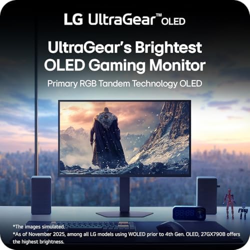 27GX790B B 27  Ultragear QHD  3440 x 1440  OLED Gaming Monitor  Dual Mode QHD 540Hz/ HD 720Hz   0 02ms  TrueBlack 500  NVIDIA G Sync Compatible  AMD FreeSync Premium Pro  DisplayPort 2 1  USB C  Black