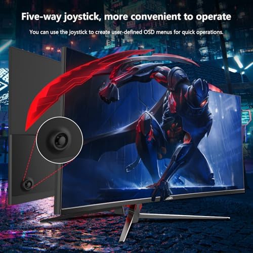 27 Inch Curved Gaming Monitor FHD 1080p 180Hz  1800R Curvature  1ms Response Time  AMD FreeSync Support VESA  DP  HDMI Port VA Screen for Gaming Home Office