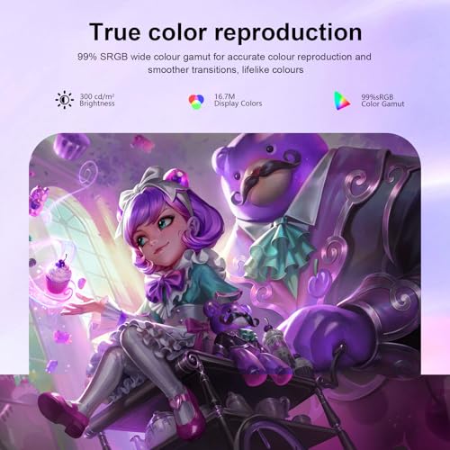 27 inch Curved Monitor 100Hz Computer MonitorFHD 1080p HDR 99  sRGB 1800R VESA Compatible for Tablet Desktop Narrow Bezels on Three Sides  Blue Light Filter Laptop and PC Work Gaming