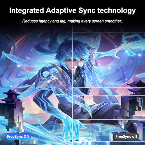 27 inch Gaming Monitor 1920x1080p 180Hz  FHD  GTG Vertical with Freesync Eye Care Technology HDMI VESA Compatible for Gaming Home Office