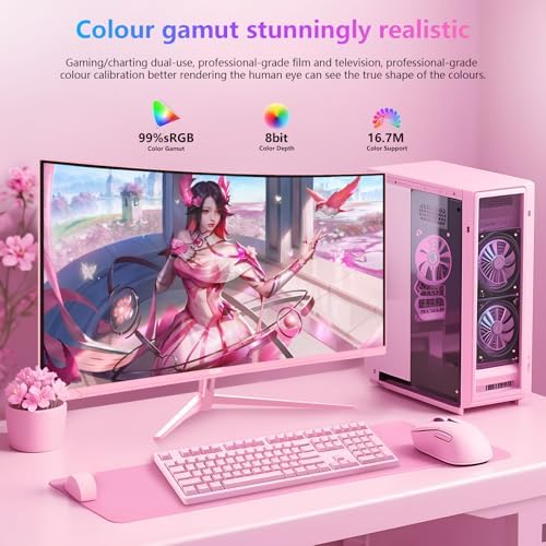 27 inch Gaming Monitor 1920x1080p 180Hz  FHD  GTG Vertical with Freesync Eye Care Technology HDMI VESA Compatible for Gaming Home Office