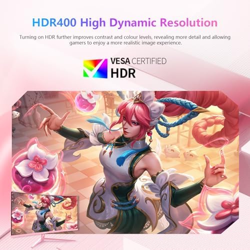 27 inch Gaming Monitor 1920x1080p 180Hz  FHD  GTG Vertical with Freesync Eye Care Technology HDMI VESA Compatible for Gaming Home Office