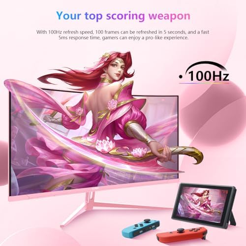 27 inch Gaming Monitor 1920x1080p 180Hz  FHD  GTG Vertical with Freesync Eye Care Technology HDMI VESA Compatible for Gaming Home Office