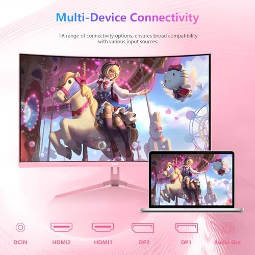 27 inch Gaming Monitor 1920x1080p 180Hz  FHD  GTG Vertical with Freesync Eye Care Technology HDMI VESA Compatible for Gaming Home Office