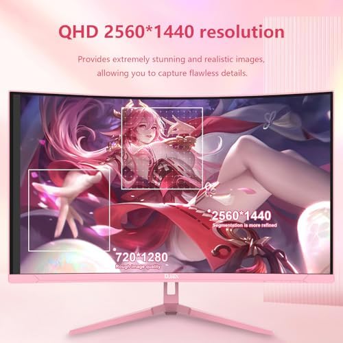 27 inch Gaming Monitor 1920x1080p 180Hz  FHD  GTG Vertical with Freesync Eye Care Technology HDMI VESA Compatible for Gaming Home Office