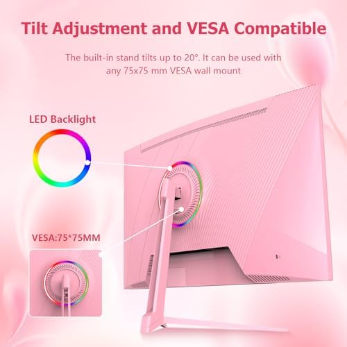 27 inch Gaming Monitor 1920x1080p 180Hz  FHD  GTG Vertical with Freesync Eye Care Technology HDMI VESA Compatible for Gaming Home Office