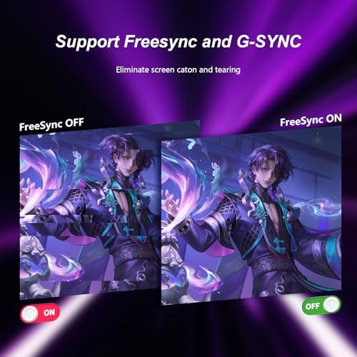 27 inch Gaming Monitor 1920x1080p 180Hz  FHD  GTG Vertical with Freesync Eye Care Technology HDMI VESA Compatible for Gaming Home Office