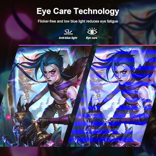 27 inch Gaming Monitor 1920x1080p 180Hz  FHD  GTG Vertical with Freesync Eye Care Technology HDMI VESA Compatible for Gaming Home Office