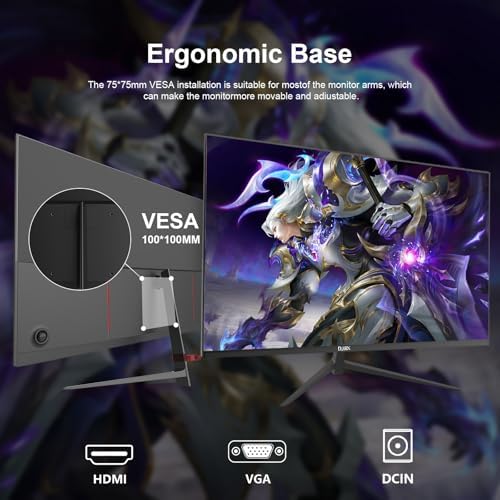 27 inch Gaming Monitor 1920x1080p 180Hz  FHD  GTG Vertical with Freesync Eye Care Technology HDMI VESA Compatible for Gaming Home Office