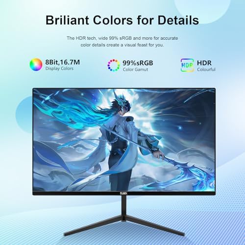 27 inch Gaming Monitor 1920x1080p 180Hz  FHD  GTG Vertical with Freesync Eye Care Technology HDMI VESA Compatible for Gaming Home Office