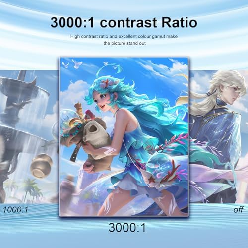 27 inch Gaming Monitor 1920x1080p 180Hz  FHD  GTG Vertical with Freesync Eye Care Technology HDMI VESA Compatible for Gaming Home Office