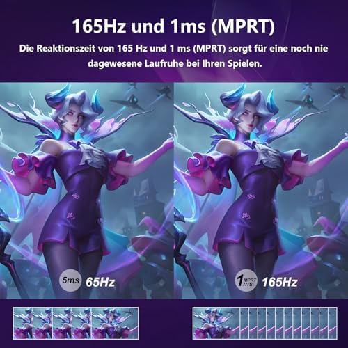 27 inch Gaming Monitor 1920x1080p 180Hz  FHD  GTG Vertical with Freesync Eye Care Technology HDMI VESA Compatible for Gaming Home Office