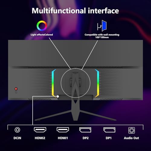 27 inch Gaming Monitor 1920x1080p 180Hz  FHD  GTG Vertical with Freesync Eye Care Technology HDMI VESA Compatible for Gaming Home Office